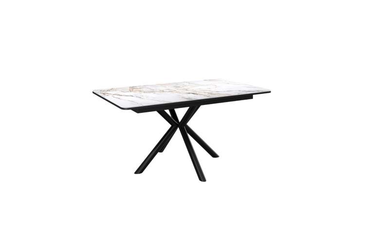 Стол KENNER DM1550 черный/керамика золотая