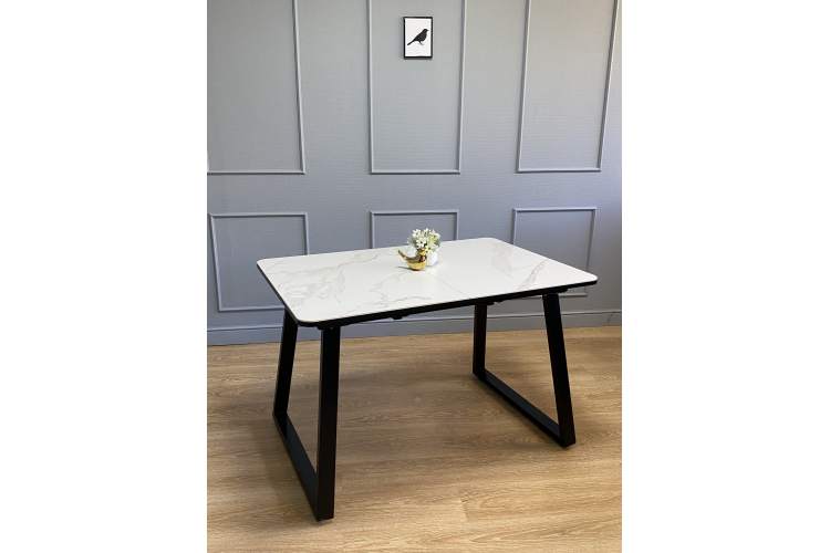 Стол KENNER AZ1200 черный/керамика мрамор белый-2