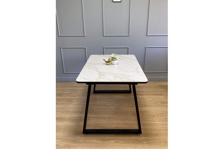 Стол KENNER AZ1200 черный/керамика мрамор белый-4