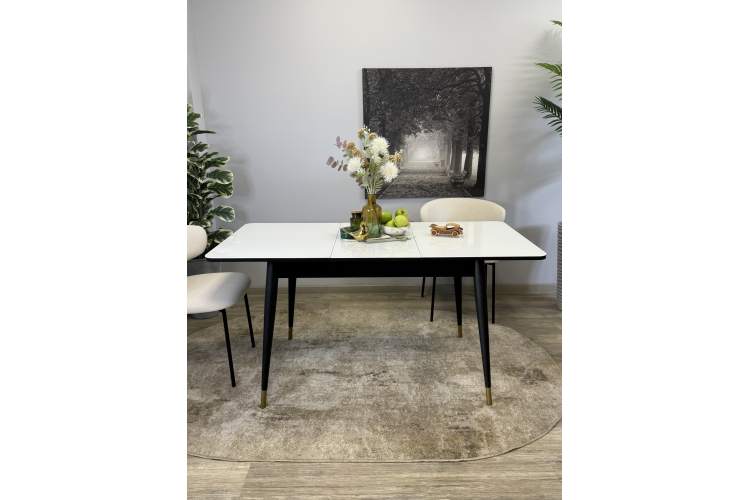 Стол KENNER 1100K венге/стекло белое глянец-16