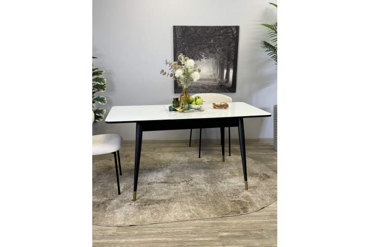 Стол KENNER 1100K венге/стекло белое глянец-19