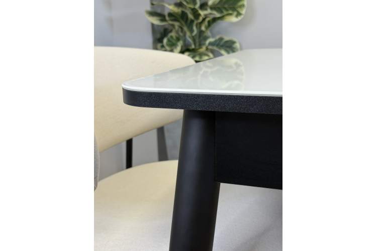 Стол KENNER 1100K венге/стекло белое глянец-14