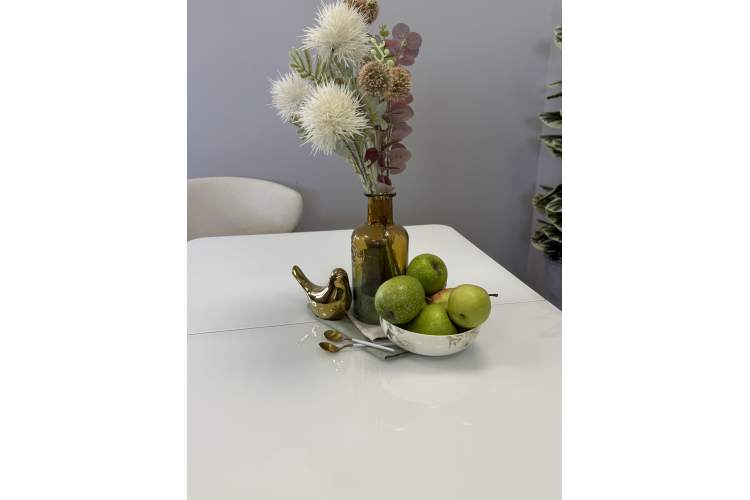 Стол KENNER 1100K венге/стекло белое глянец-17