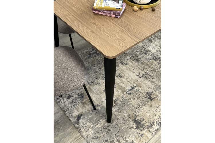 Стол KENNER KS1200 черный/дуб коричневый-12