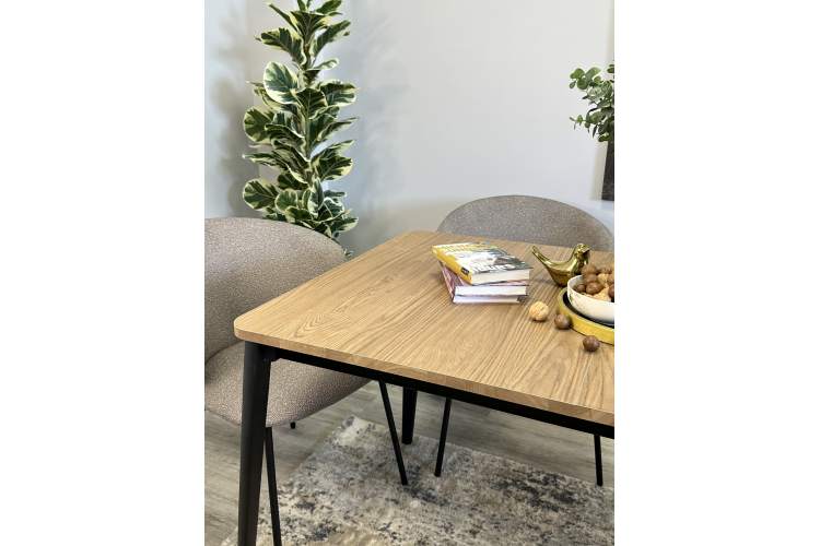 Стол KENNER KS1200 черный/дуб коричневый-13