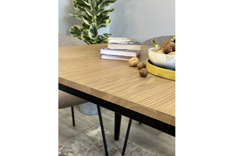 Стол KENNER KS1200 черный/дуб коричневый-5