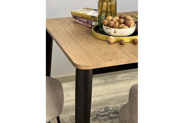 Стол KENNER KS1200 черный/дуб коричневый-16