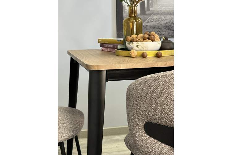 Стол KENNER KS1200 черный/дуб коричневый-3