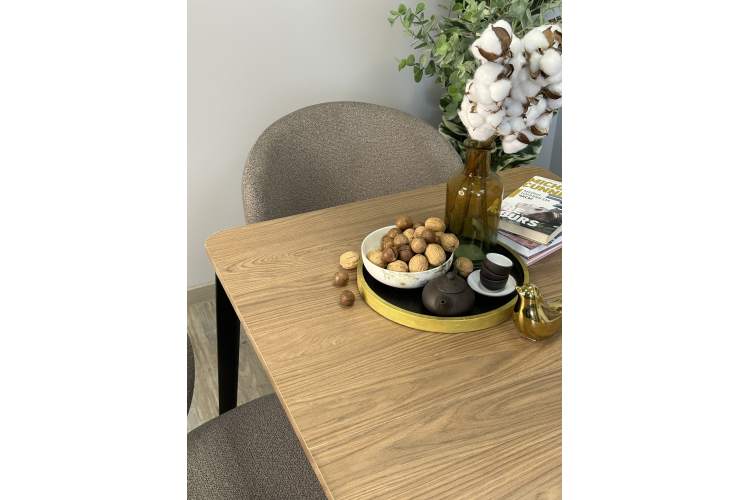 Стол KENNER KS1200 черный/дуб коричневый-17