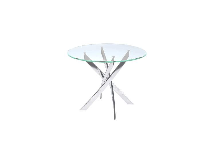 Стол KENNER R1000 хром/стекло прозрачное