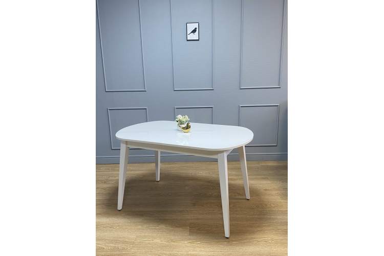 Стол KENNER 1300 М белый/стекло белое сатин-5