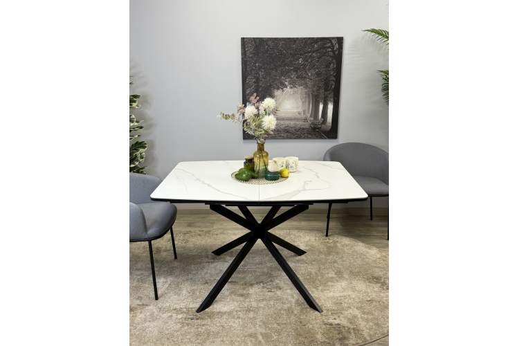 Стол KENNER BR1200 черный/GLORIA WHITE-1