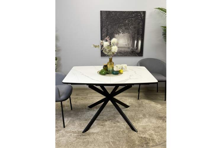 Стол KENNER BR1200 черный/GLORIA WHITE-4