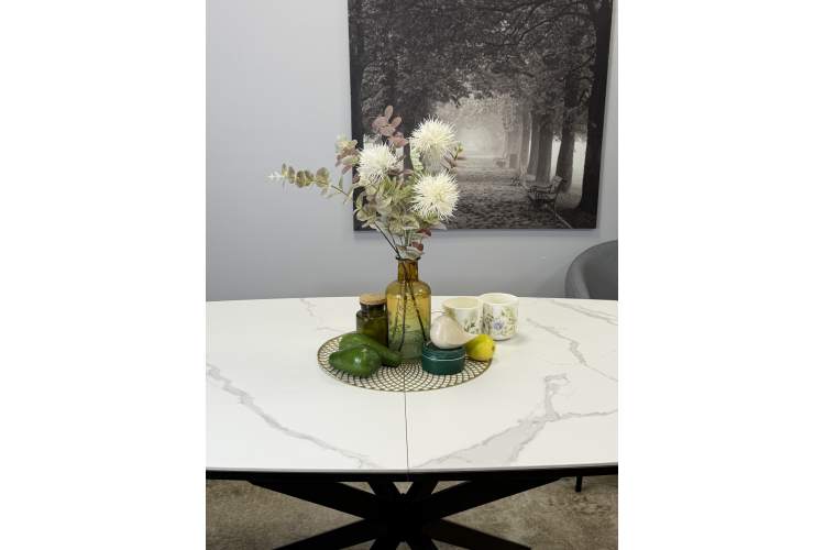 Стол KENNER BR1200 черный/GLORIA WHITE-2