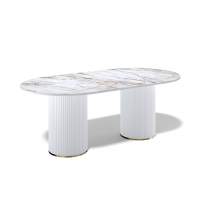 Стол KENNER LD2000 белый/керамика мрамор золотой