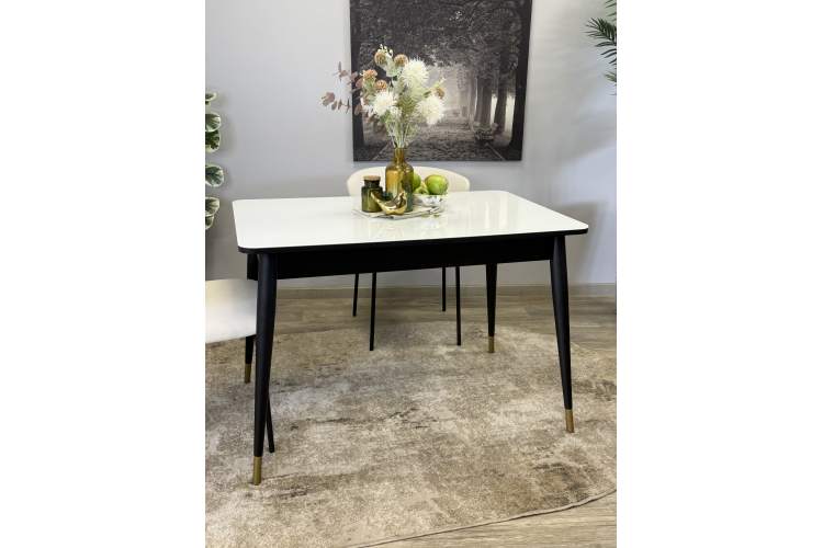 Стол KENNER 1100K венге/стекло белое глянец-2