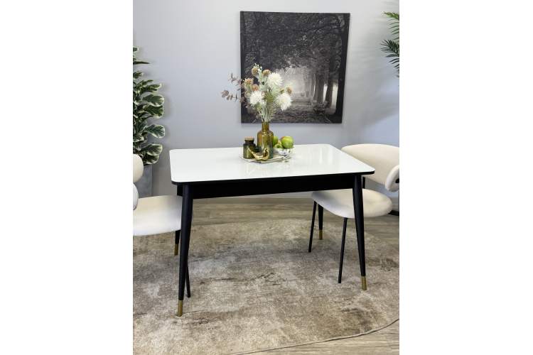 Стол KENNER 1100K венге/стекло белое глянец-3