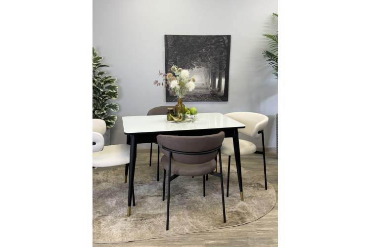 Стол KENNER 1100K венге/стекло белое глянец-5