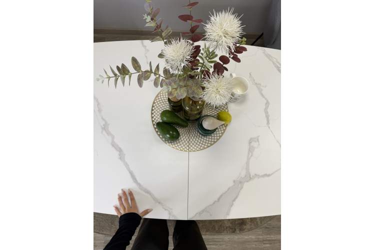 Стол KENNER BR1200 черный/GLORIA WHITE-3