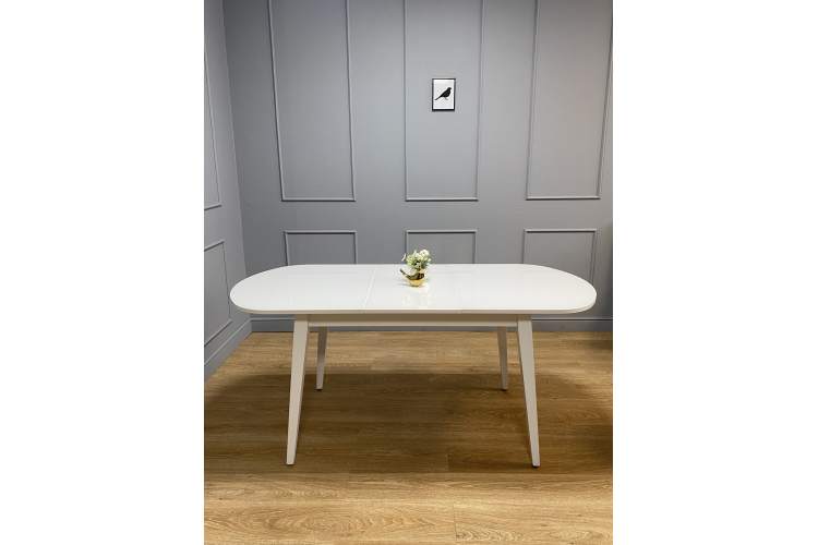 Стол KENNER 1300 М белый/стекло белое сатин-10