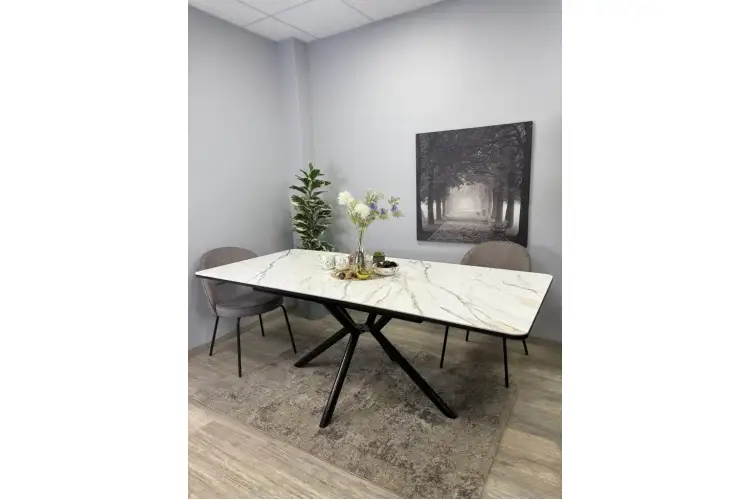 Стол KENNER DM1550 черный/керамика золотая-5