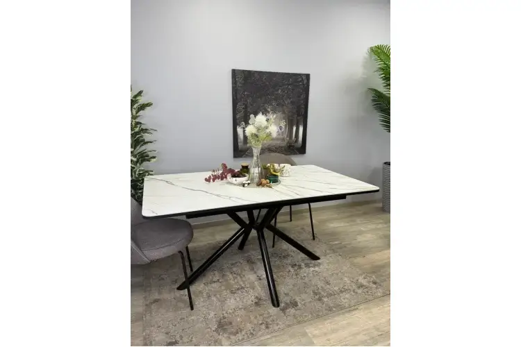 Стол KENNER DM1550 черный/керамика золотая-3