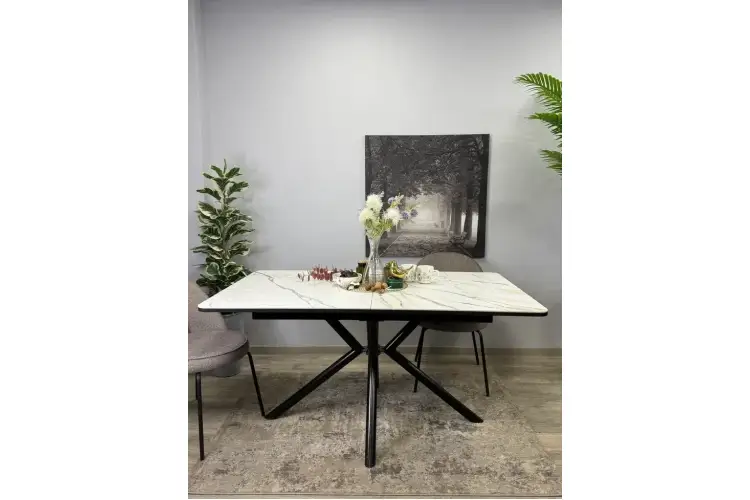 Стол KENNER DM1550 черный/керамика золотая-2