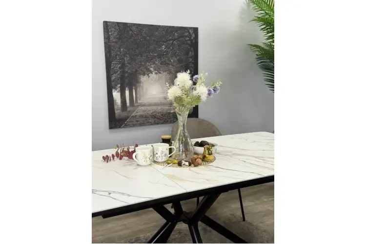 Стол KENNER DM1550 черный/керамика золотая-8