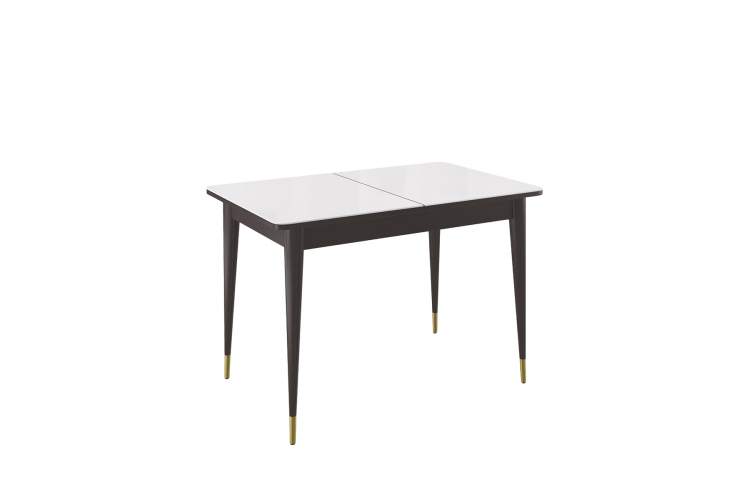 Стол KENNER 1100K венге/стекло белое глянец