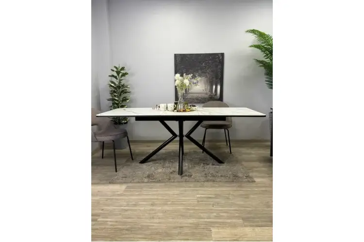 Стол KENNER DM1550 черный/керамика золотая-6