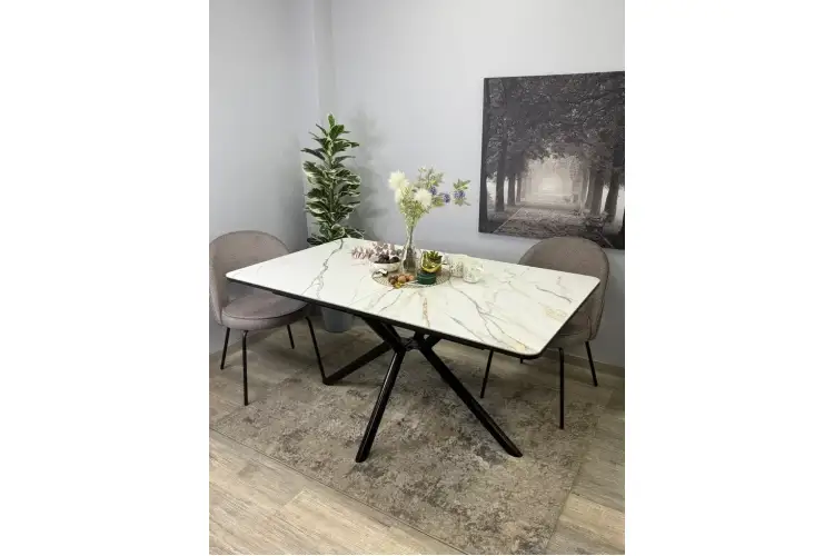 Стол KENNER DM1550 черный/керамика золотая-1