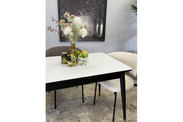 Стол KENNER 1100K венге/стекло белое глянец-7