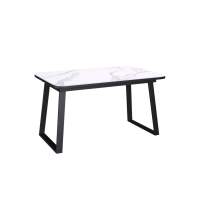 Стол KENNER AZ1200 черный/керамика мрамор белый