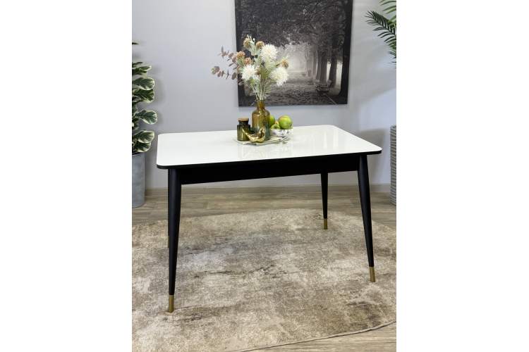 Стол KENNER 1100K венге/стекло белое глянец-9