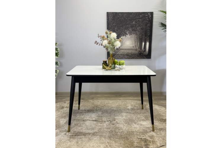 Стол KENNER 1100K венге/стекло белое глянец-11