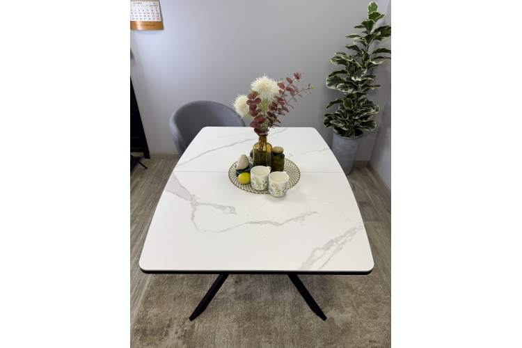 Стол KENNER BR1200 черный/GLORIA WHITE-7