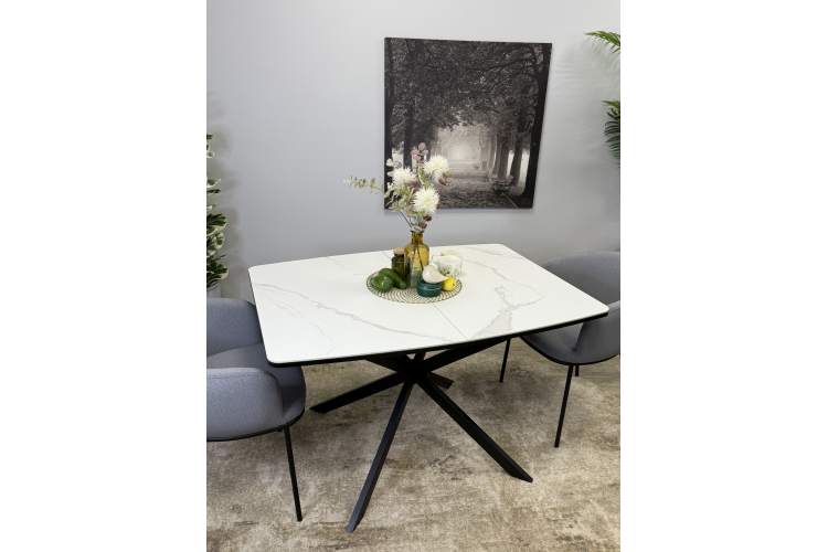 Стол KENNER BR1200 черный/GLORIA WHITE-8