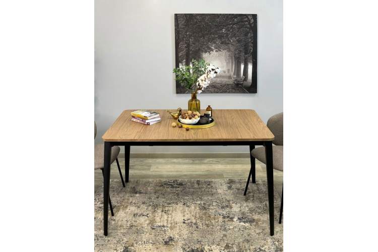 Стол KENNER KS1200 черный/дуб коричневый-1