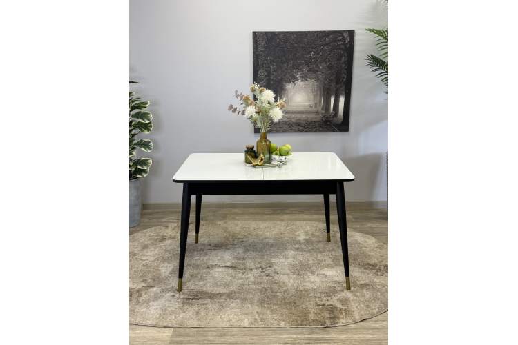 Стол KENNER 1100K венге/стекло белое глянец-12