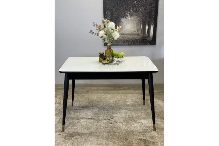 Стол KENNER 1100K венге/стекло белое глянец-13