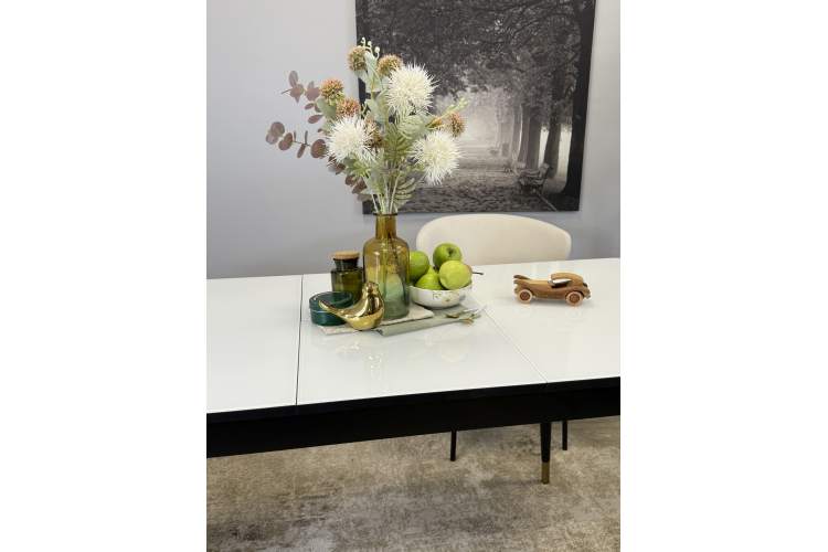 Стол KENNER 1100K венге/стекло белое глянец-20