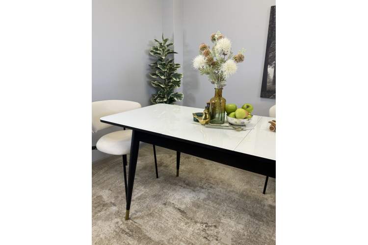 Стол KENNER 1100K венге/стекло белое глянец-21