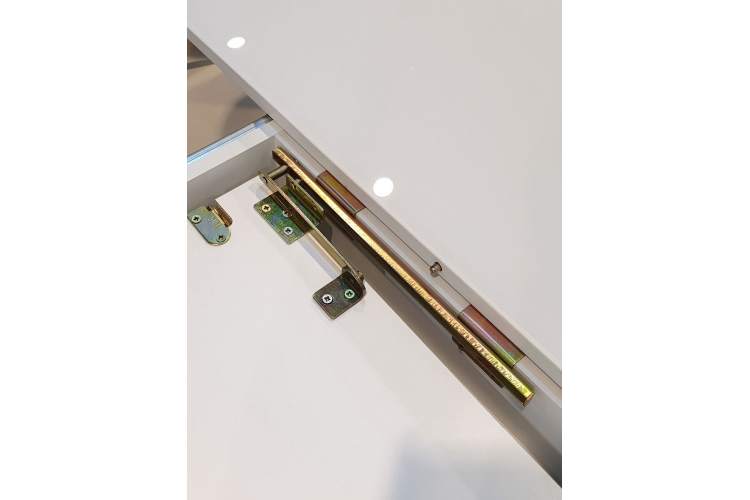 Стол KENNER R1100 хром/стекло белое глянец-7