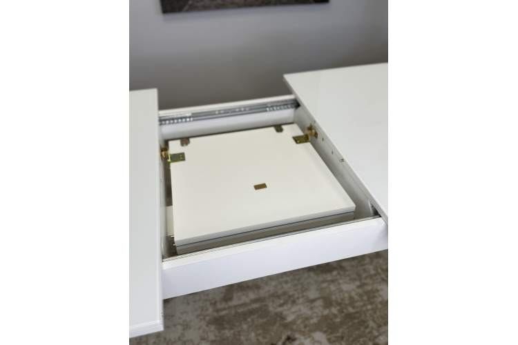 Стол KENNER 1300K белый/стекло белое глянец-8