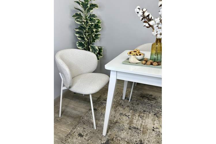 Стол KENNER 900 М белый/стекло белое глянец-2