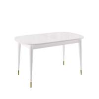 Стол KENNER 1300K белый/стекло белое глянец