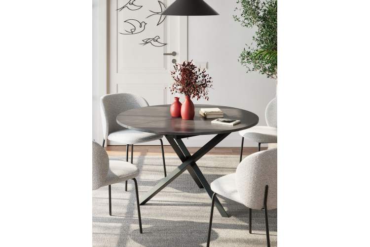 Стол KENNER DR1100 черный/сланец черный-1