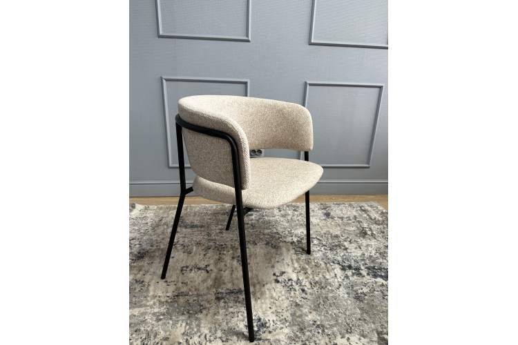 Комплект стульев 2шт KENNER 303SD черный/микробукле бежевый-2