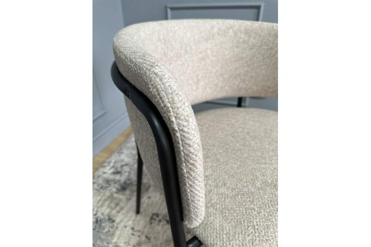 Комплект стульев 2шт KENNER 303SD черный/микробукле бежевый-12