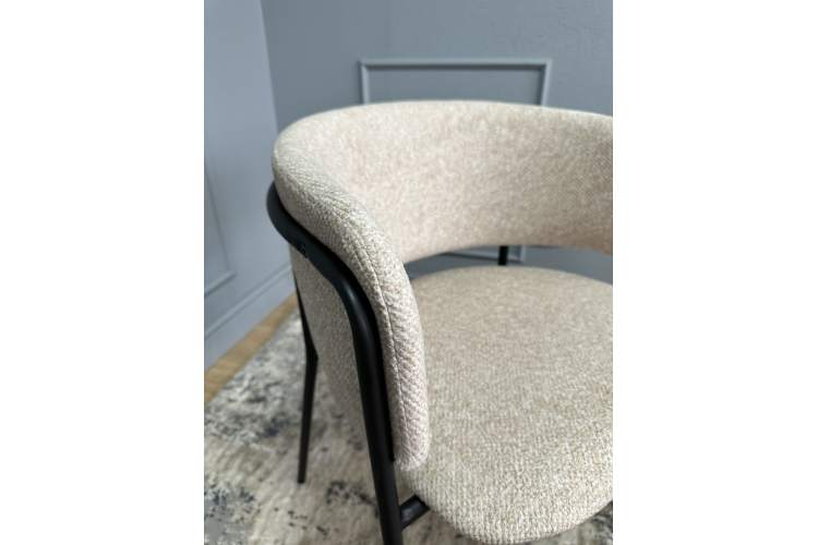 Комплект стульев 2шт KENNER 303SD черный/микробукле бежевый-13